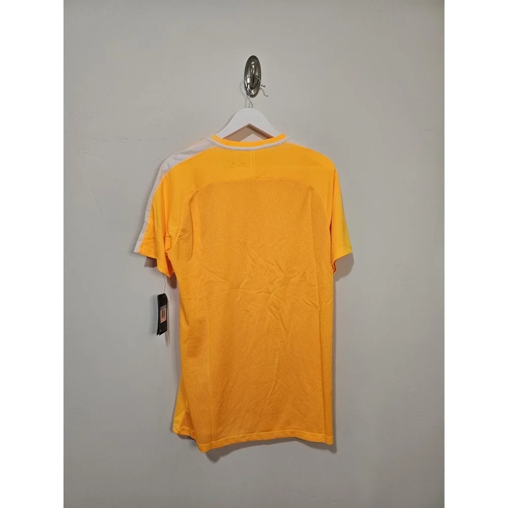 Nike Dry Academy Shirt Men Medium Orange Soccer Futbol Mesh Back Athletic 832967